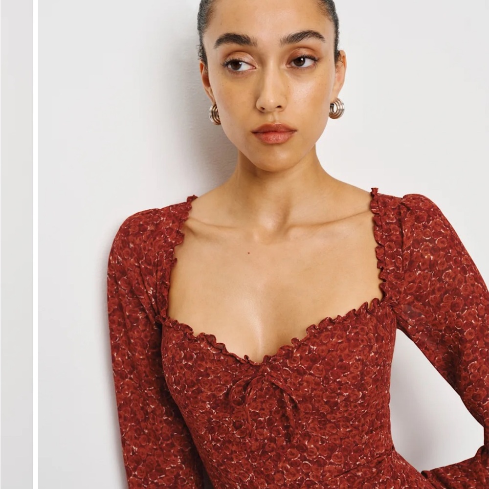 Reformation Remi Dress Red - Size 0